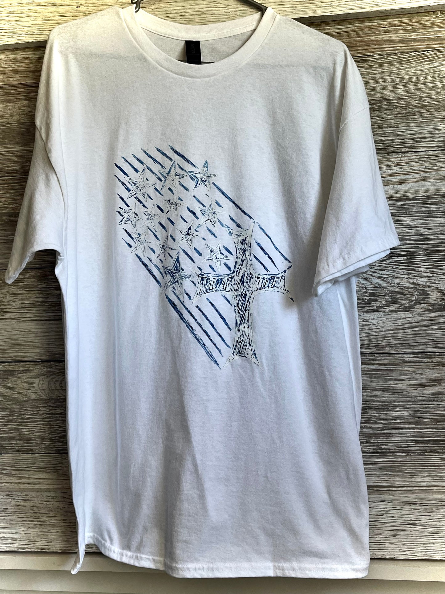 Men's T-Shirt - Cross, Stars, and Stripes
