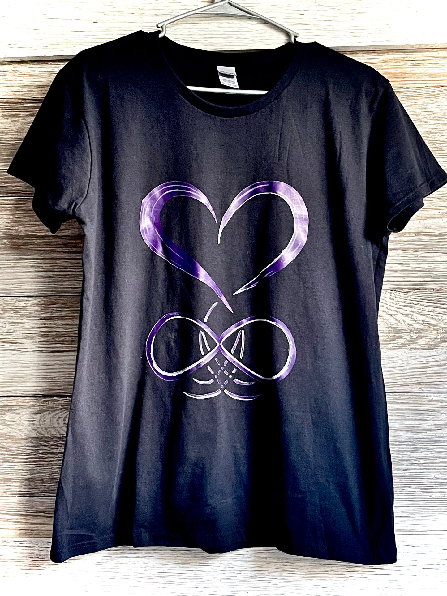 Women's T-Shirt - Purple Heart and Infinity