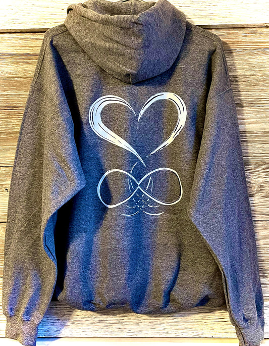 Back Hoodie - Heart and Infinity