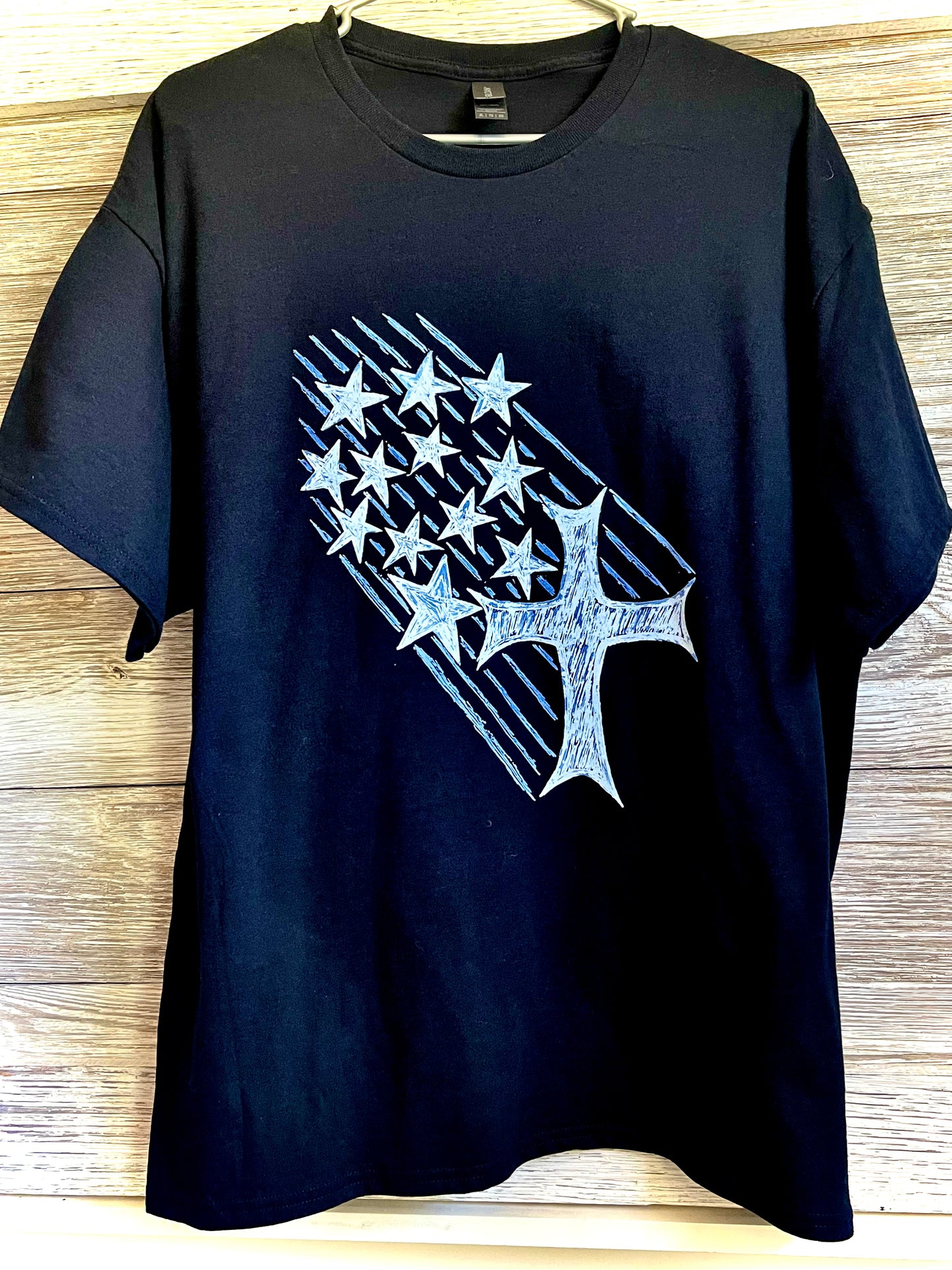 Men's T-Shirt - Cross, Stars, and Stripes